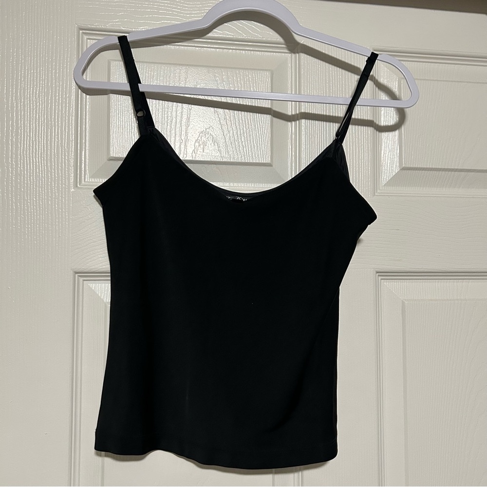 Vintage 1990s Betsey Johnson Black Scoop Tank Top